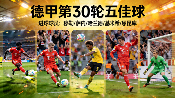 德甲第30轮五佳球精彩镜头
